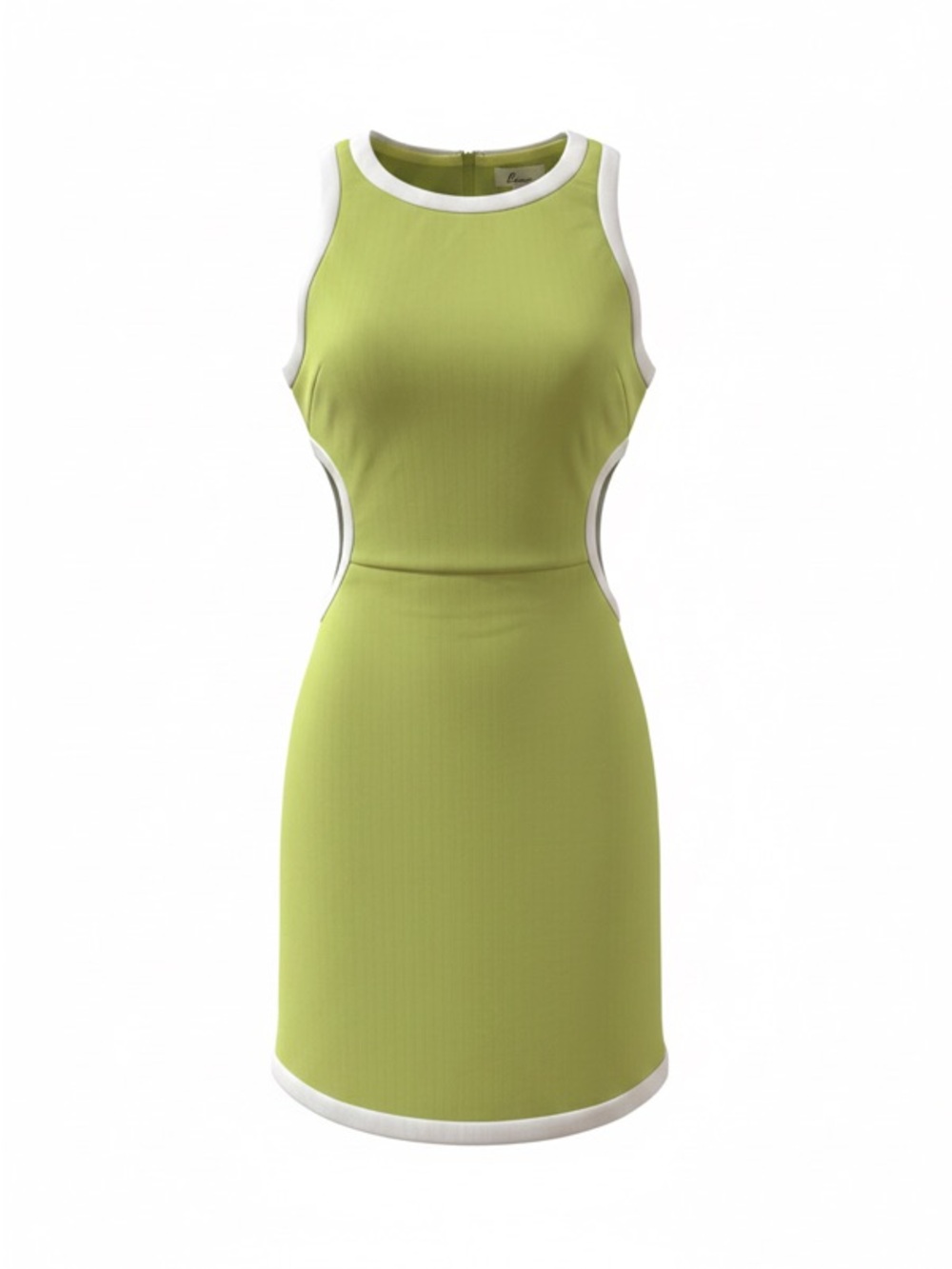 Sleeveless Lime Green Cutout Tank Dress